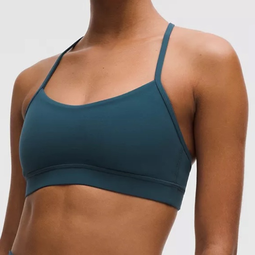 Lululemon Flow Y Bra Nulu in Indochine Blue size 2